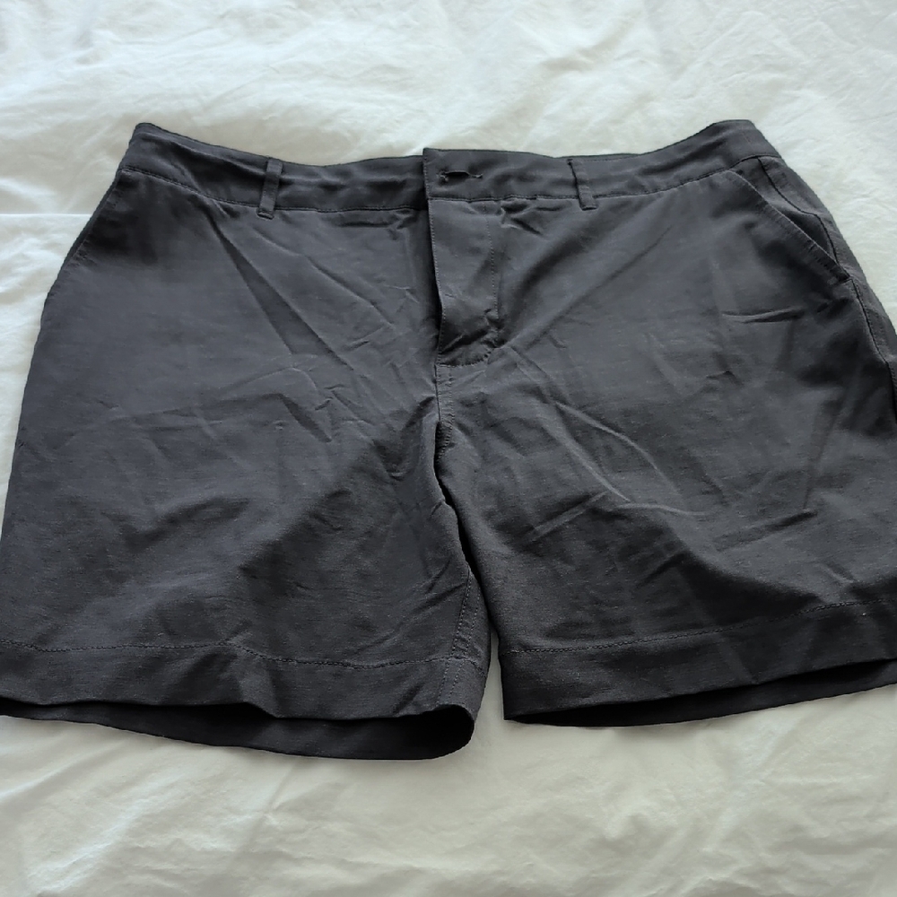 Faherty Charcoal Flat Front Shorts